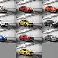 Multiple Colored Cars In Various Styles Displayed In Modern Showroom