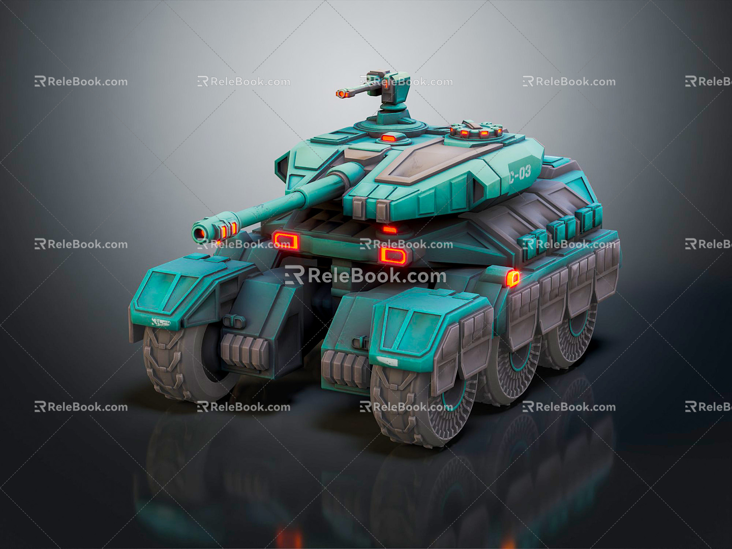 Cartoon Tank Modern Tank 3d model