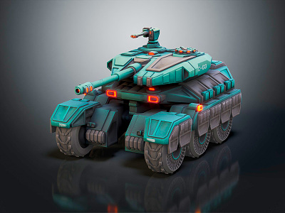 Cartoon Tank Modern Tank 3d model