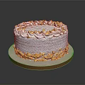 Elegant Round Cake With White Cream Frosting Yellow Petal Decorations And Pink Base
