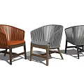 Stylish Leisure Chair With Woven Design And Wooden Legs In Various Colors