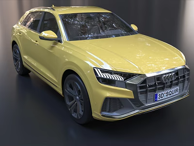 Yellow Audi SUV With Sleek Front Design Sporty Alloy Wheels And Modern Body Lines 3d model