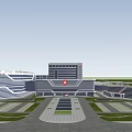 Modern Building Complex Campus With Connected Structures Green Spaces And Parking Facilities