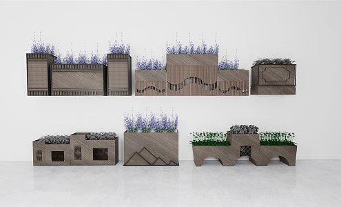 Modern Flower Box 3d model