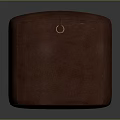 Stylish Burgundy Square Ottoman Upholstered with Soft Fabric and Round Decorative Button