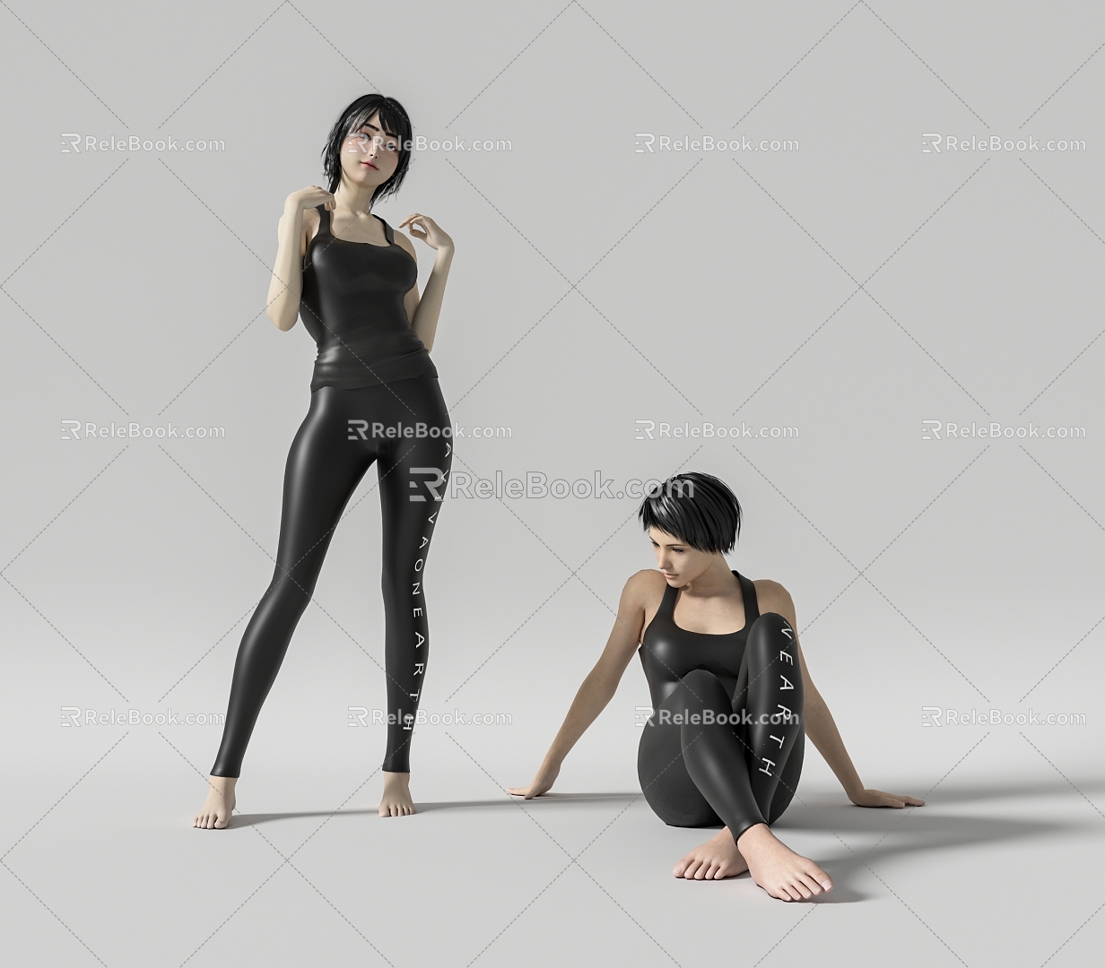 Modern woman beauty 3d model