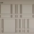 Gypsum Line Decorative Patterns in Various Styles for Interior Wall Design 3d model