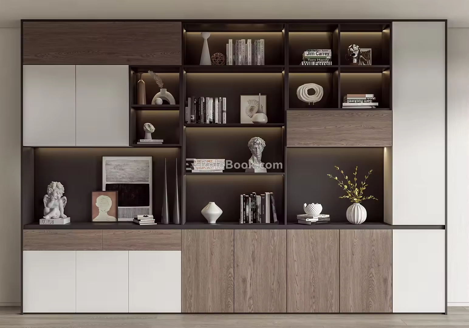 Modern Bookcase Bookshelf 3d model