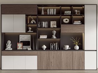 Modern Bookcase Bookshelf 3d model