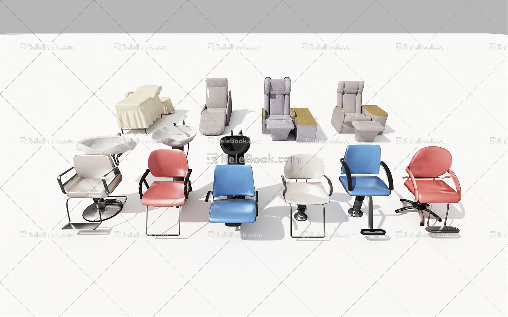 Modern Barber Chair Healthy Furniture Combination model