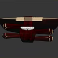 Decorative Red Wooden Pipa Shaped Home Living Supply With Carved Pattern