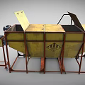 Industrial Yellow Multi Tank Equipment with Metal Frame Wheels Ladder and Red Wheel Control Unit