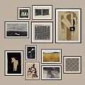 Diverse Framed Art Paintings Collage Wall With Various Styles And Designs