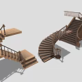 Various Wooden Staircase Designs With Handrails And Steps For Home Interiors