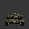 Military Armored Combat Tank With Camouflage Pattern And Heavy Tracked System
