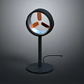Modern Black Air Cooler Fan With Circular Head Stable Base And Adjustable Stand