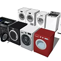 Modern Washing Machines in Various Colors and Styles for Home Laundry Use