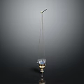 Modern Pendant Light Fixture With Metal Chain And Glass Shade Design