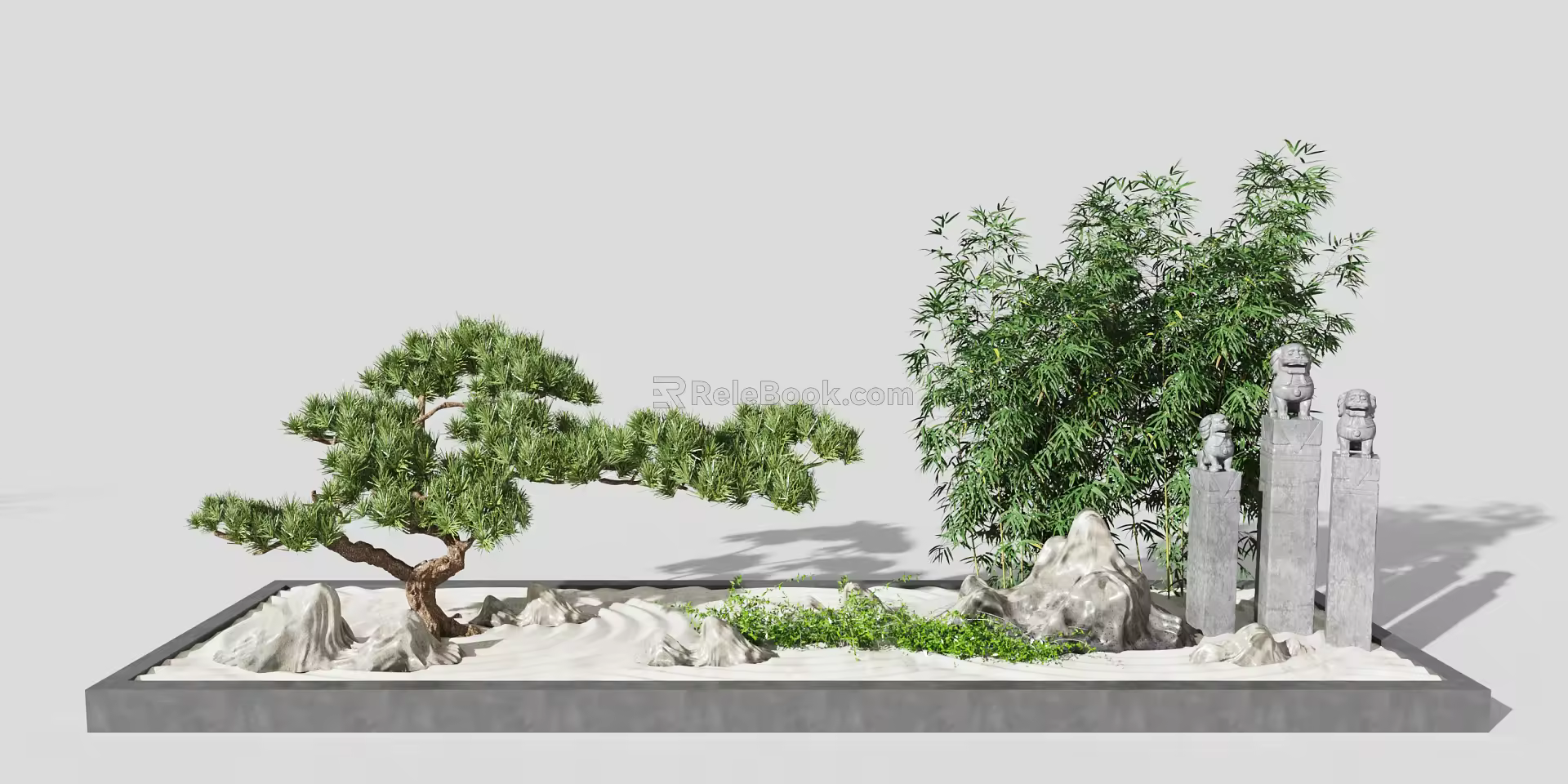New Chinese landscape sketch 3d model