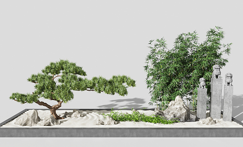 New Chinese landscape sketch 3d model