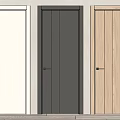 Modern Hinged Doors in White Dark Gray and Natural Wood for Home Interior