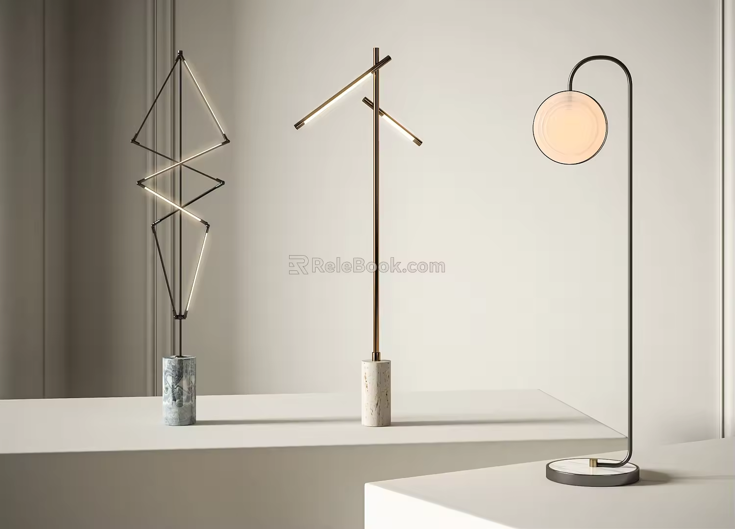 Modern floor lamp floor lamp combination 3d model