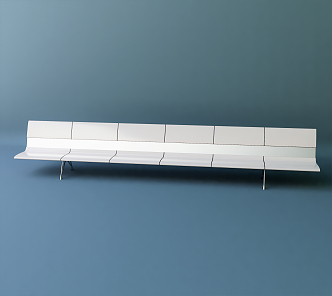 modern public chair public bench 3d model