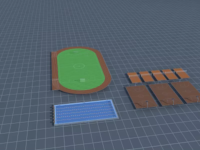 modern stadium sports venue swimming pool 3d model