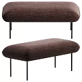 Modern Upholstered Sofa Bench With Slender Metal Legs Multiple Color Options For Home Interior Decor