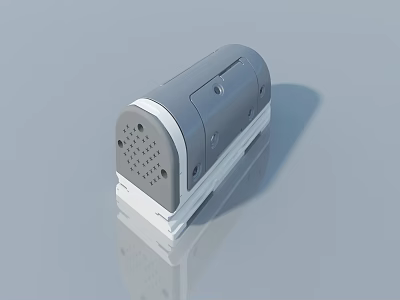 Sturdy Grey And White Swing Door Hinge With Mounting Holes Design 3d model