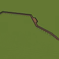 Modern Bridge Forest Aerial Landscape Bridge 3d model