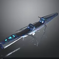 Futuristic Blue Motorcycle With Sleek Metallic Body And Unique Structure Design