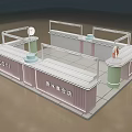 Elegant Cosmetics Store Interior With Display Counters And Perfume Collection
