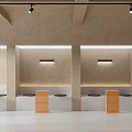 Cozy Modern Café Interior With Bar Counter Bar Stools And Wine Display Shelves