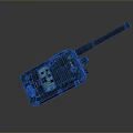 Black Tactical Weapon Communication Device Featuring Digital Display And Antenna 3d model