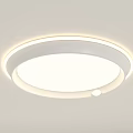 Modern Round White LED Ceiling Light With Sleek Minimalist Design And Flush Mount 3d model