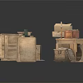 Rustic Household Storage Items With Wooden Boxes Drawers Wheeled Cart And Stacked Designs