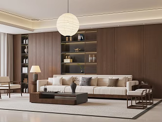 New Chinese Living Room 3d model