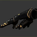 Black And Yellow Stylish Gloves With Decorative Finger Design And Stitching