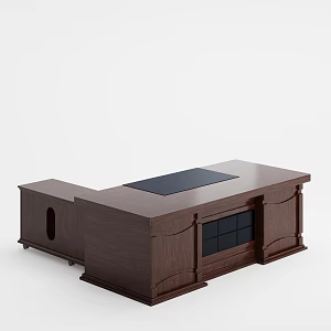 Paint Class Desk Leadership Office Desk Staff Desk Boss Desk 3d model