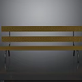 Modern Wooden Bench With Metal Legs And Slatted Seats Design