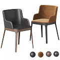 Modern Dining Chairs With Tufted Leather Velvet Upholstery Wooden Legs Multiple Colors