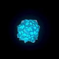 Glowing Blue Honeycomb Structure Decorative Ornament Set for Home Decoration