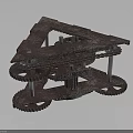 Sturdy Mechanical Hardware Tool with Metal Frame Gears Chain and Interlocking Parts