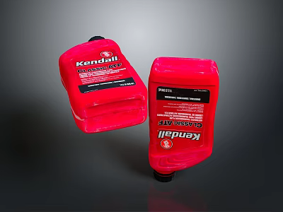 Kendall Super 1000 Red Motor Oil Bottles For Automotive Lubricant Use 3d model