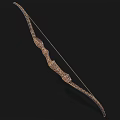 Traditional Decorative Bow With Ornate Carved Patterns And Metal Accents As Ancient Weapon