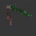 Industrial Robotic Arm Mechanical Structure Featuring Metal Joints And Precision Components