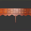Red Console Cabinet Furniture With Multiple Drawers Cabinets And Curved Legs Design