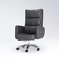 Comfortable Leather Office Chairs With High Back Armrests And Wheeled Base In Brown And Gray