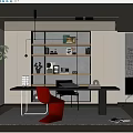 Modern Study Simple Study 3d model